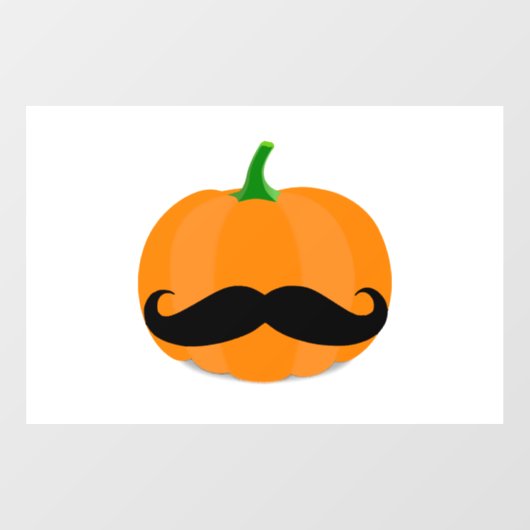 Halloween pompoen met baard raamsticker (Vel)