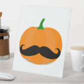 Halloween pompoen met baard reclamebord met voetstuk (Insitu)