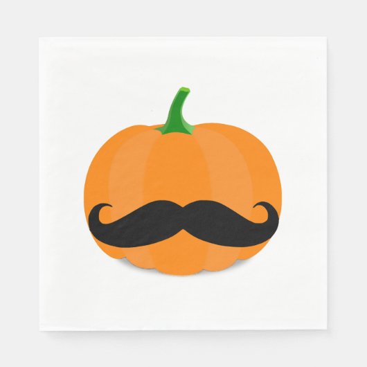 Halloween pompoen met baard servet (Voorkant)