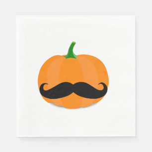 halloween pompoen met baard servet