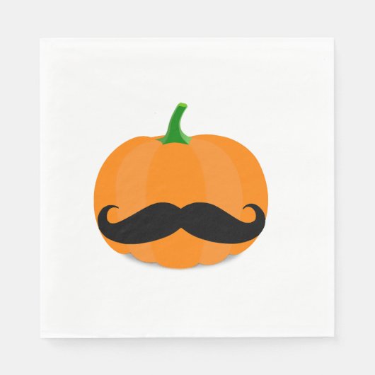 halloween pompoen met baard servet (Voorkant)