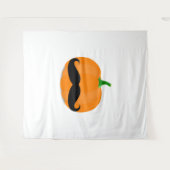 Halloween pompoen met baard wandkleed (Voorkant (horizontaal))
