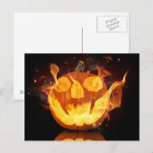 Halloween pompoen met brandontsteking briefkaart (Voorkant / Achterkant)