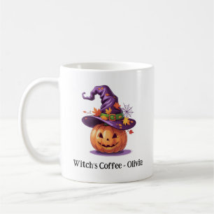 Halloween Pompoen met Heksenhoed Koffiemok