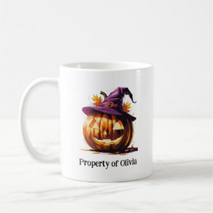 Halloween Pompoen met Heksenhoed Koffiemok