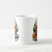 Halloween pompoen met hoofdtelefoon en spelletjes? koffiemok (Center)