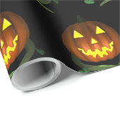 Halloween Pompoen met Ranken Inpakpapier (Rol Hoek)
