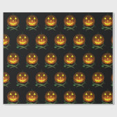 Halloween Pompoen met Ranken Inpakpapier (Vlak)