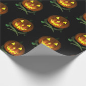 Halloween Pompoen met Ranken Inpakpapier (Hoek)