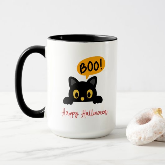 Halloween Pompoen Mok (Met donut)