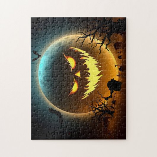 Halloween/pompoen/moon/herfst Legpuzzel (Verticaal)