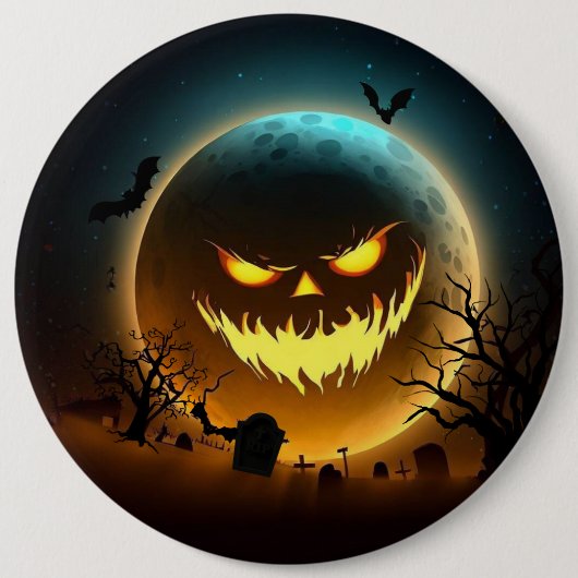 Halloween/pompoen/moon/herfst Ronde Button 6,0 Cm (Voorkant)