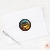 Halloween/pompoen/moon/herfst Ronde Sticker (Envelop)