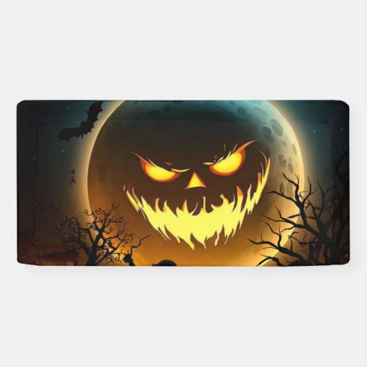 Halloween/pompoen/moon/herfst Spandoek (Horizontaal)