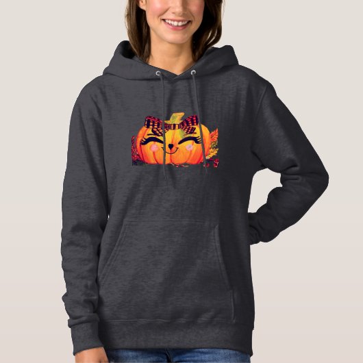 HALLOWEEN POMPOEN MS. PRETTY HOODIE (Voorkant)
