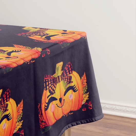 HALLOWEEN POMPOEN MS. PRETTY TAFELKLEED (Voorbeeld)