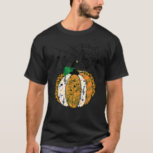 Halloween Pompoen Muziek Symbolen Muziekleraar Hal T-shirt