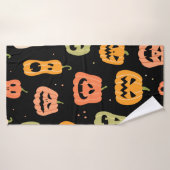 Halloween pompoen naadloos patroon. Hand getekill Badhanddoek (Badhanddoek)