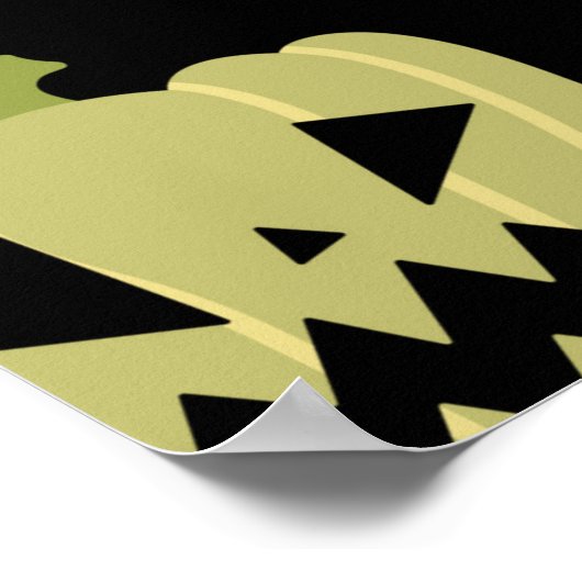 Halloween pompoen naadloos patroon. Hand getekill Poster (Hoek)