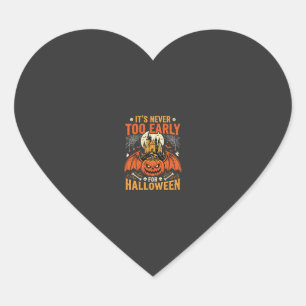 Halloween Pompoen Nooit Te Vroeg Kasteel Grafisch_ Hart Sticker