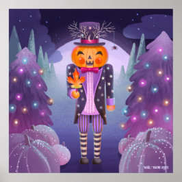 Halloween Pompoen Notenkraker Art Print