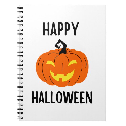 Halloween Pompoen Notitieboek (Voorkant)