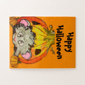 HALLOWEEN POMPOEN OP EEN MUIS LEGPUZZEL (Horizontaal)