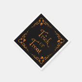 Halloween pompoen Oranje Trick or treat Servet (Hoek)