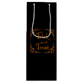 Halloween pompoen Oranje Trick or treat Wijn Cadeautas (Voorkant)