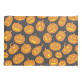 Halloween Pompoen Oranje Zwart Jack O'Lantern Kussensloop (Achterkant)