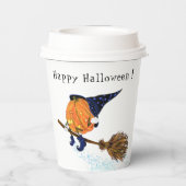 Halloween Pompoen Papieren Bekers (Achterkant)