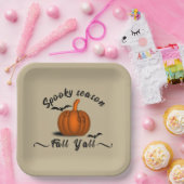 Halloween Pompoen Papieren Bordje (Feest)