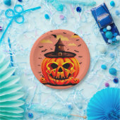 Halloween pompoen papieren bordje (Feest)