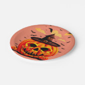 Halloween pompoen papieren bordje (Gekanteld)