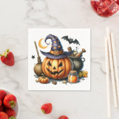 Halloween pompoen papieren servetten (Insitu)