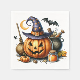 Halloween pompoen papieren servetten
