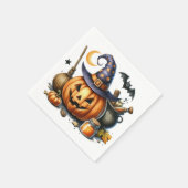 Halloween pompoen papieren servetten (Hoek)