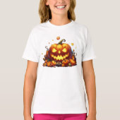 Halloween Pompoen Party Geel Magic T-shirt (Voorkant)