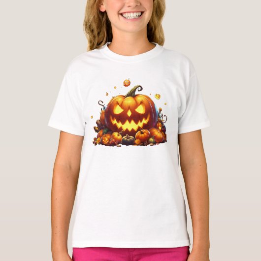 Halloween Pompoen Party Geel Magic T-shirt (Voorkant)