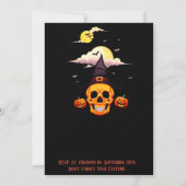 Halloween pompoen party uitnodiging (Achterkant)