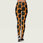 Halloween Pompoen Patch Hand Getekende Leggings (Achterkant)