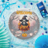 Halloween Pompoen Patch Papieren Bordje (Feest)