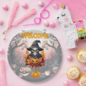 Halloween Pompoen Patch Papieren Bordje (Feest)