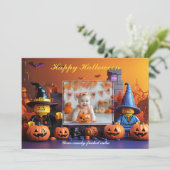 Halloween pompoen Patch Trick-or-Behandelaars Kaart (Staand voorkant)
