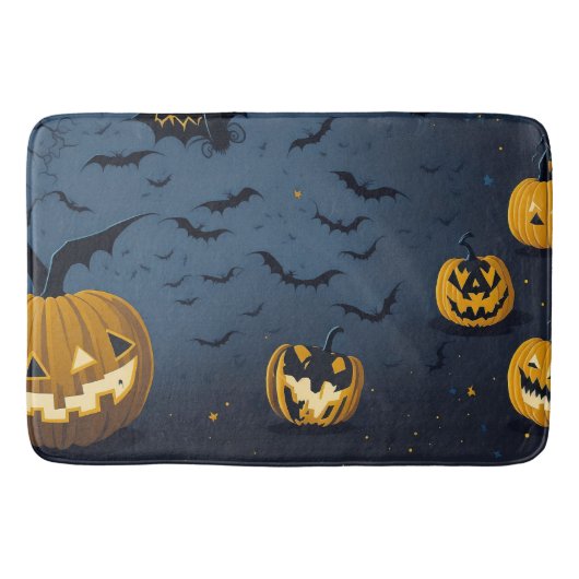 Halloween pompoen patroon badmat (Voorkant)