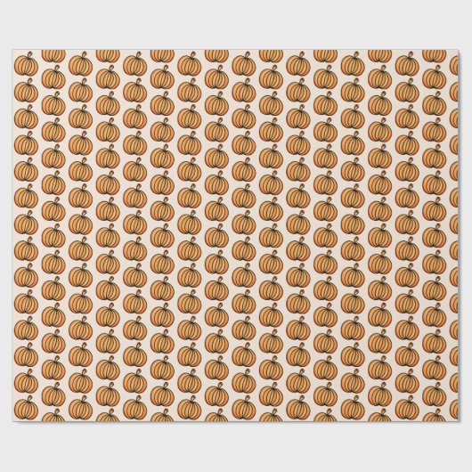 Halloween pompoen patroon cadeaupapier (Vlak)
