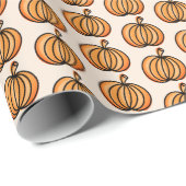 Halloween pompoen patroon cadeaupapier (Rol Hoek)