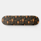 Halloween pompoen patroon donker persoonlijk skateboard (Horizontaal)