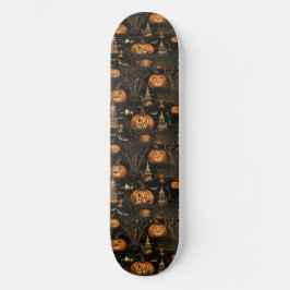 Halloween pompoen patroon donker persoonlijk skateboard
