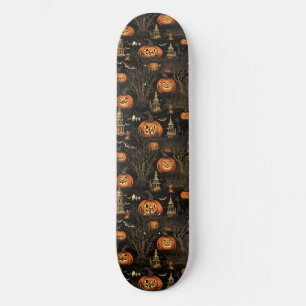 Halloween pompoen patroon donker persoonlijk skateboard